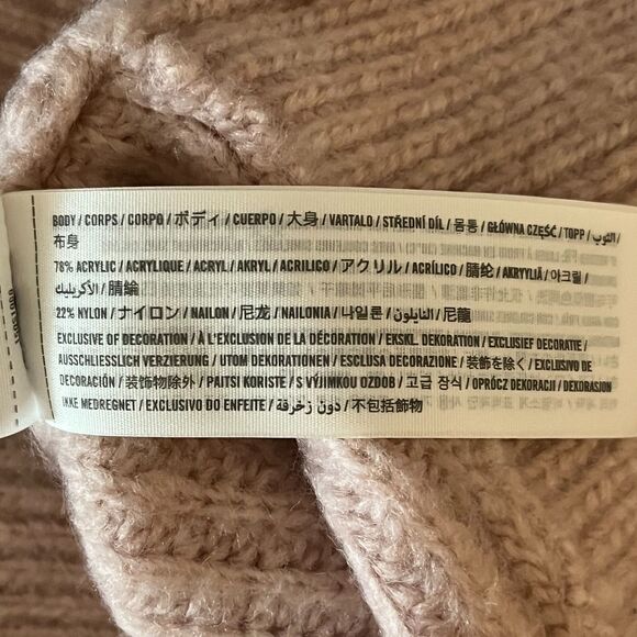 Abercrombie & Fitch Soft Fuzzy Knit Boatneck Dolman Sweater Blush Pink Womens S - Picture 6 of 7